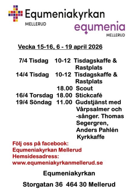 Program vecka 15-16