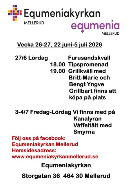 Program vecka 26-27