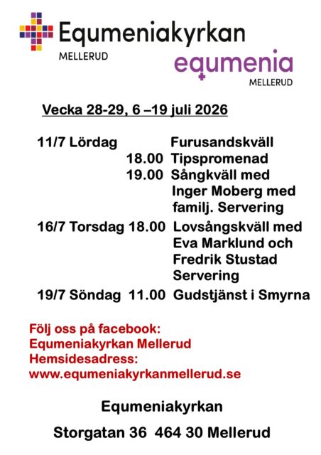 Program vecka 28-29