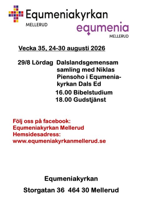 Program vecka 35