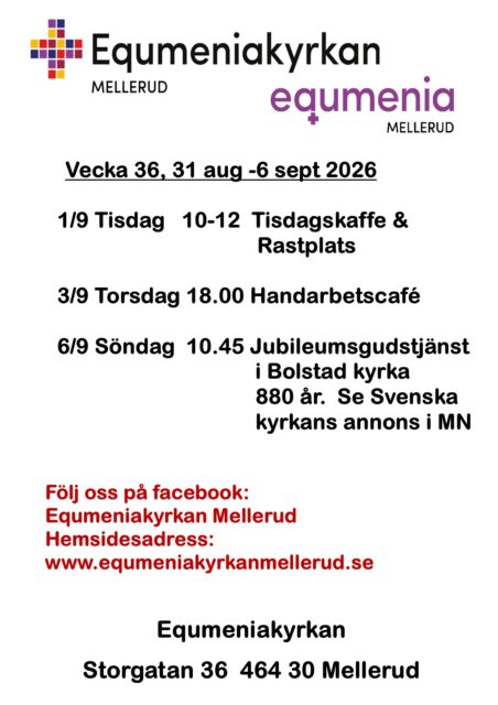 Program vecka 36