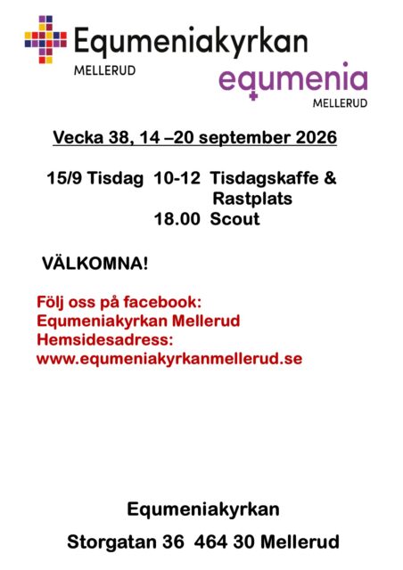 Program vecka 38