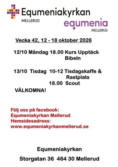 Program vecka 42